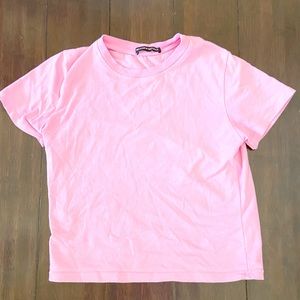 Bubblegum pink brandy tee